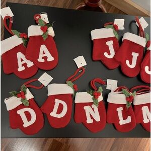 Mitten initial ornaments A